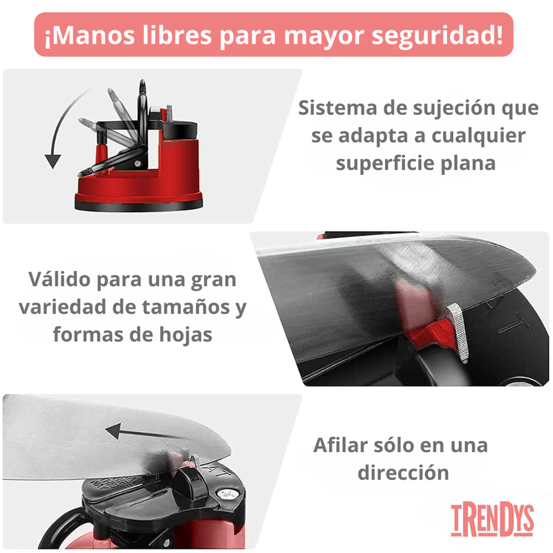Afiador de Facas com Base de Sucção